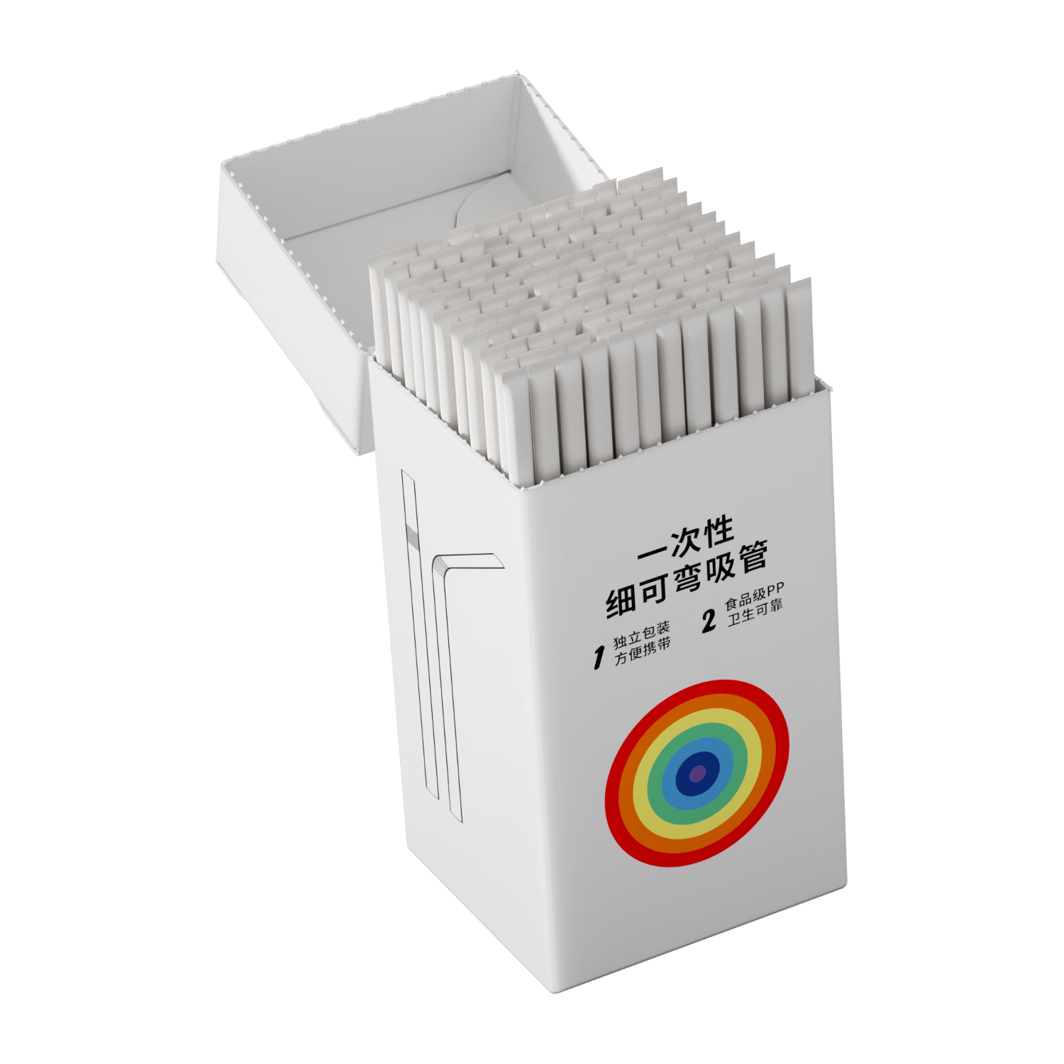 佳帮手 一次性弯头吸管 食品级材质 100只