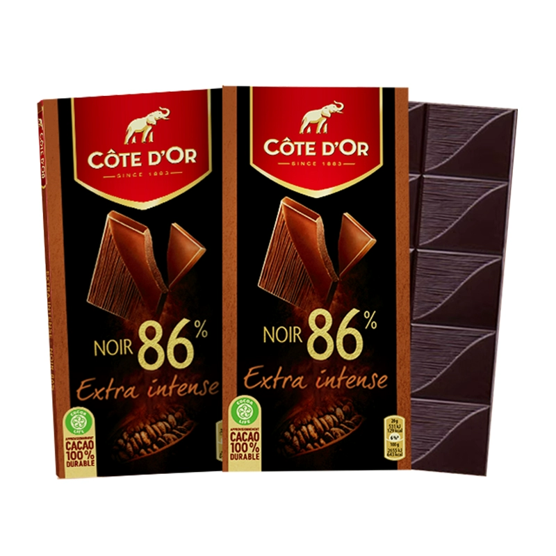 88vip：克特多金象86%可可黑巧克力100g*2盒*4件 107.52元（合26.88元/件）