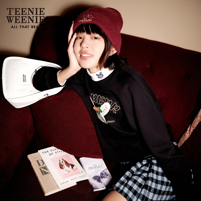 20点：Teenie Weenie小熊圆领卫衣女 黑色 159元