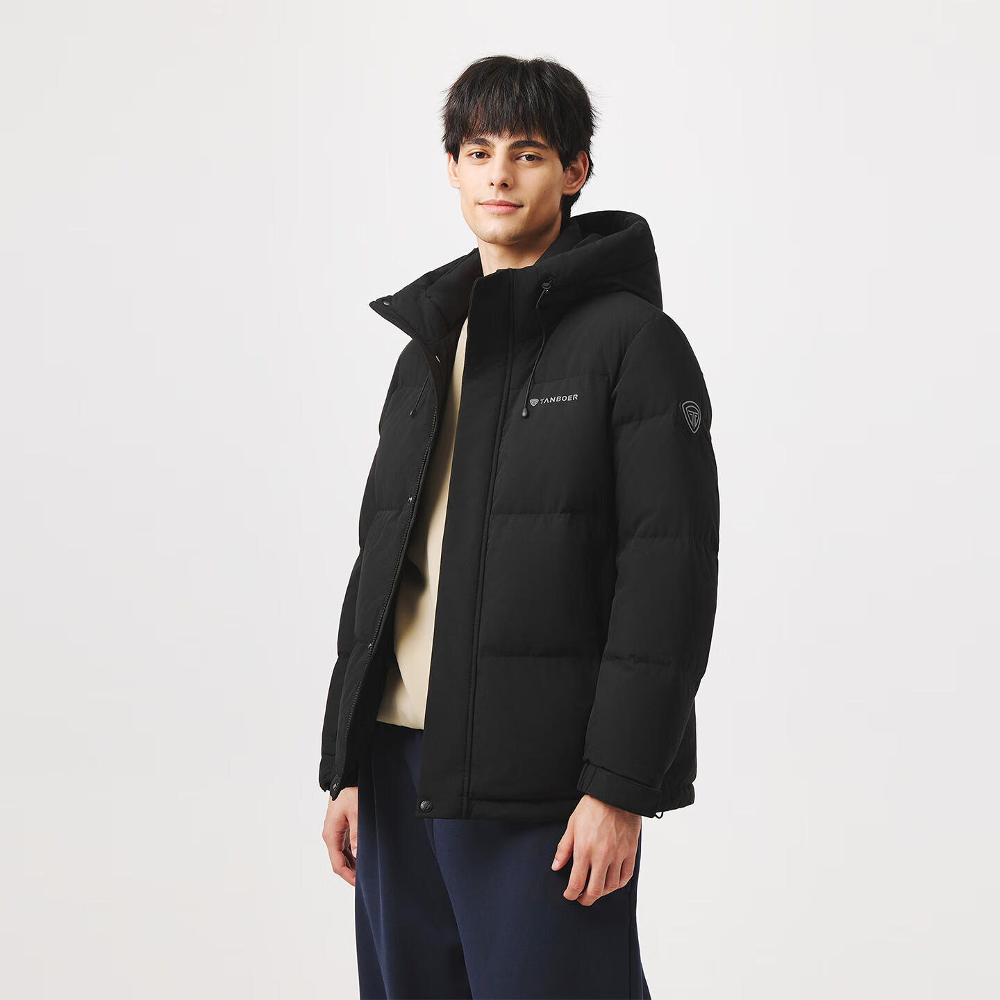 再降价、PLUS会员: 坦博尔 羽绒服男士短款连帽保暖冬款外套厚25年新款 468.99