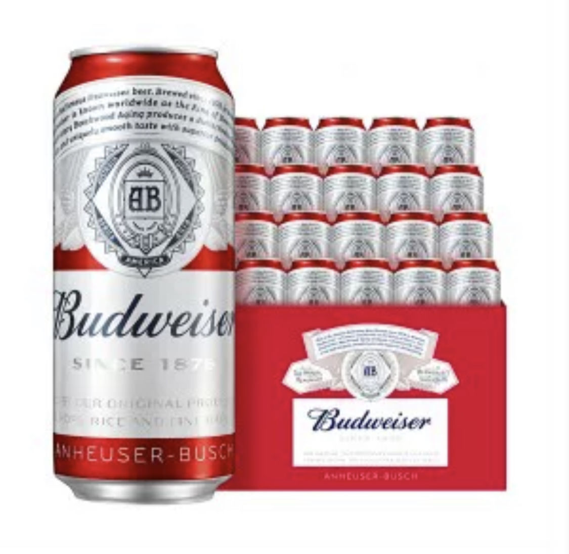 88VIP:Budweiser/百威啤酒 经典醇正红罐450ml*20罐 94.05元包邮