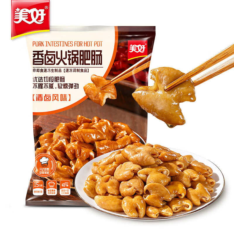 美好 香卤火锅肥肠 180g 49.56元（需用券）