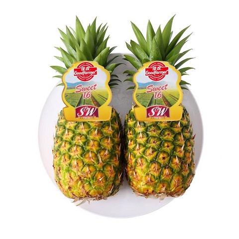PLUS会员、京东百亿补贴：Goodfarmer 佳农 菠萝 单重900g+ 2个*2件 55.86元包邮，合27.93元/件