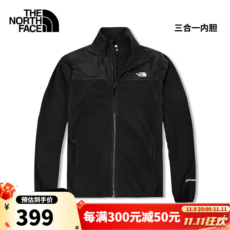 THE NORTH FACE 北面 抓绒衣男上装 户外运动保暖抓绒内胆可配三合一夹克外套 J