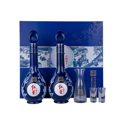 88VIP：红星二锅头 蓝花十五 52度 清香型白酒 500ml*2瓶 返后349.55元包邮（返20