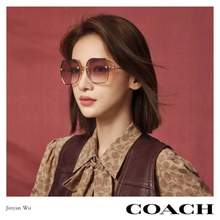 吴谨言同款，Coach 蔻驰 HC7150D 女士方形金属大框时尚太阳镜 ￥376.34