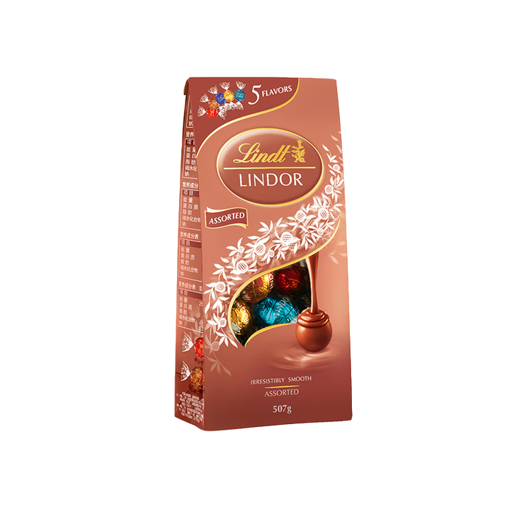 PLUS会员：Lindt 瑞士莲 软心 巧克力 混合口味 600g（牛奶+纯味黑巧克力+焦糖+