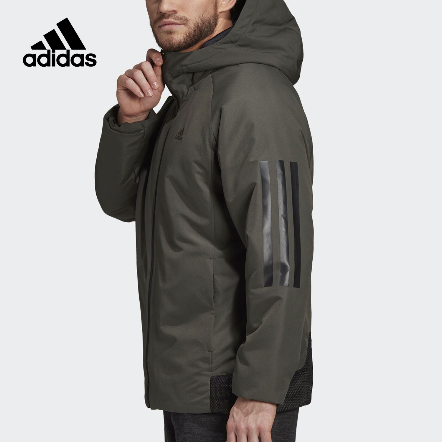 adidas 阿迪达斯 官方正品男子冬季保暖连帽户外运动棉服 DZ1399 234元（需用券