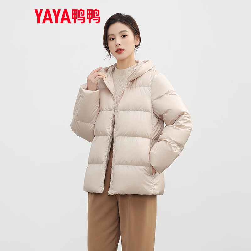 YAYA 鸭鸭 女士连帽羽绒服 DYP86B0070 116.96元包邮 （双重优惠）