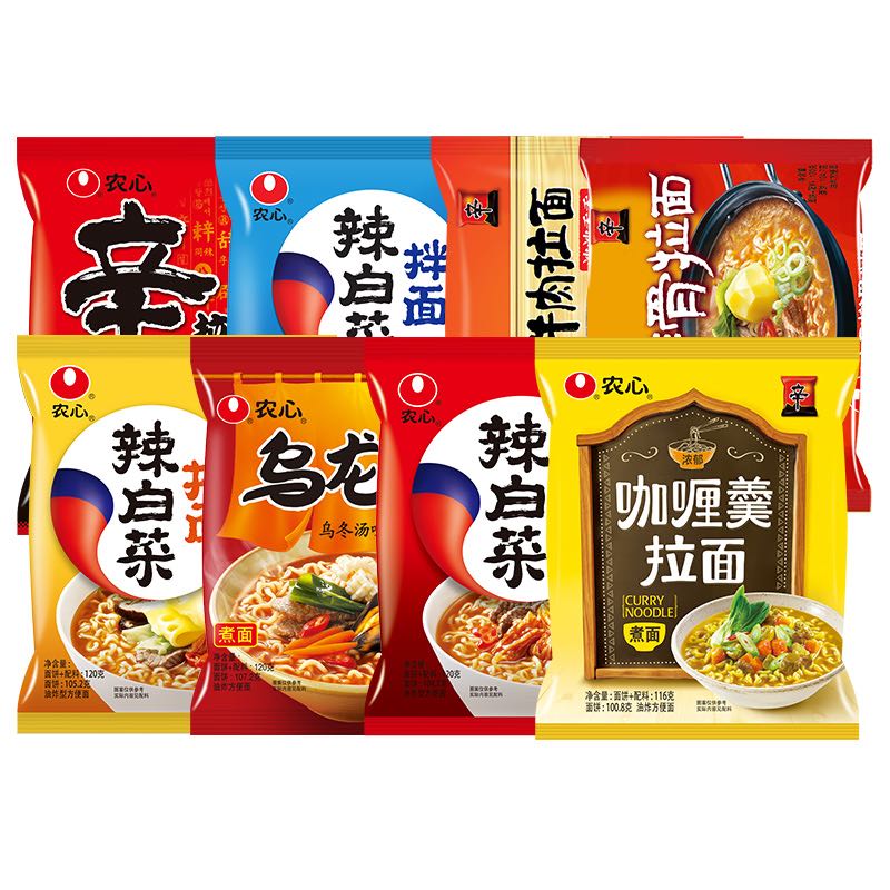 NONGSHIM 农心 经典8连包 农心拉面 8口味 21.9元