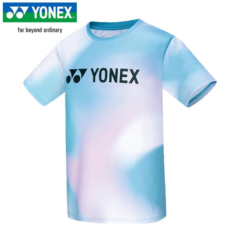 YONEX尤尼克斯羽毛球服比赛训练吸汗透气运动T恤男115374TCR天青蓝XXO 156.7元