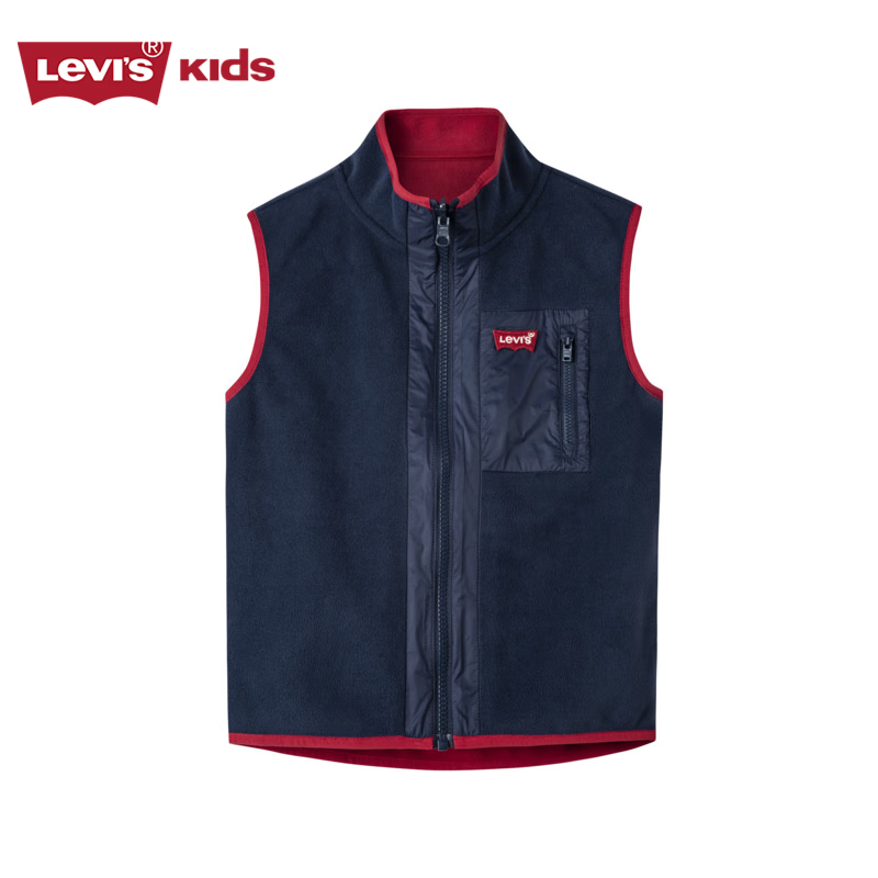 Levis 李维斯 中大童两面穿加绒保暖马甲 77元（需领券）