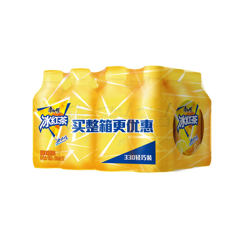 康师傅 冰红茶小瓶330ml*6瓶便携装果汁茶饮料饮品柠檬 9元
