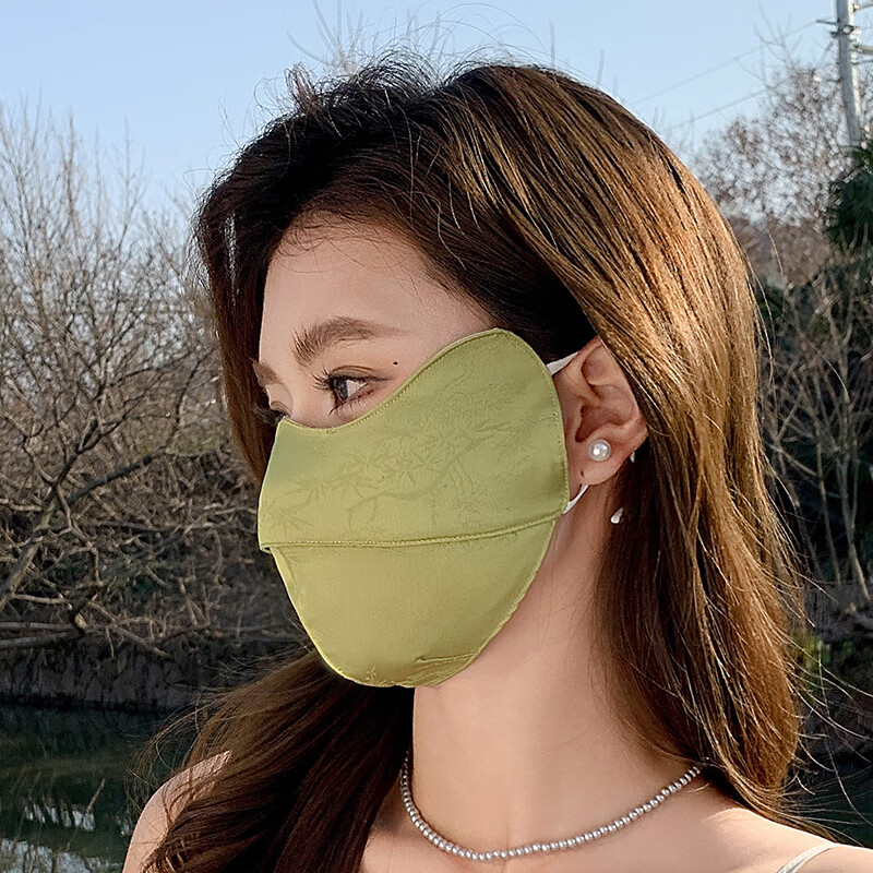 达芬奇密码 护眼角防晒口罩 面罩 绿色 19元（需用券）