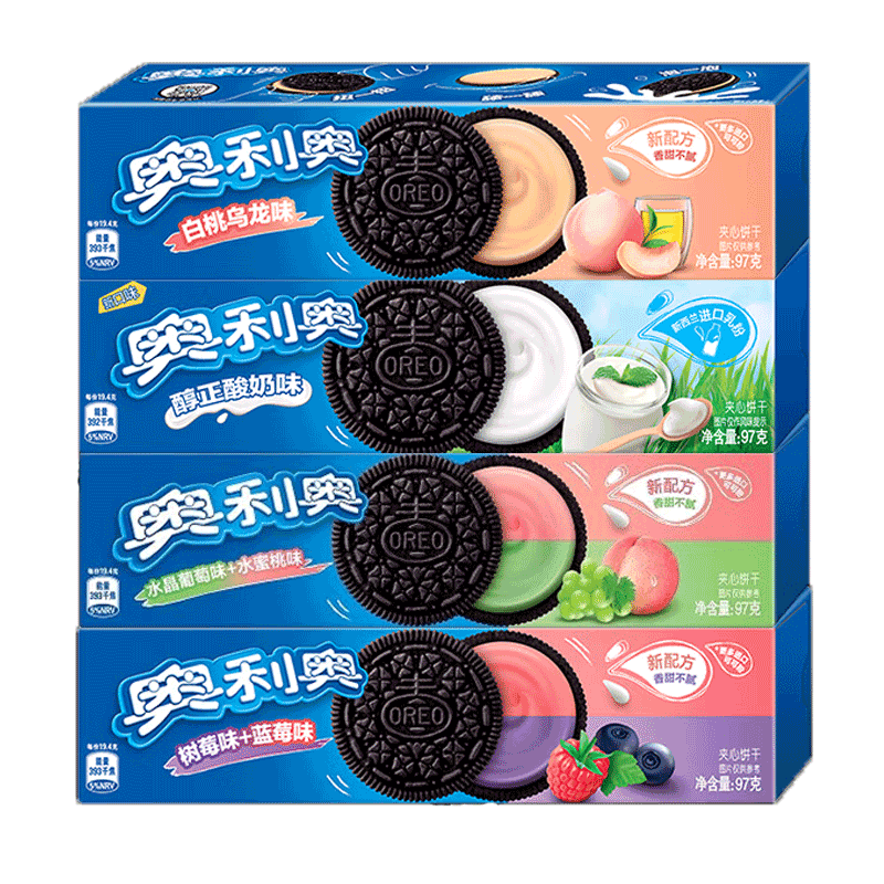 奥利奥（Oreo） 水果夹心饼干休闲零食（多种口味任选） 29.7元（合4.95元/件