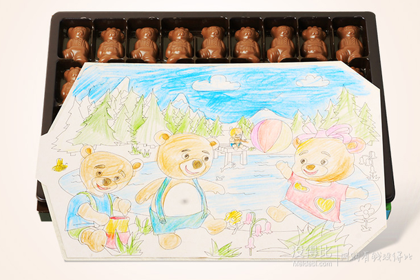 萨洛缇 德国进口 宝宝儿童小熊牛奶巧克力礼盒