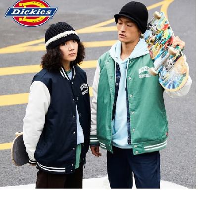 Dickies 帝客 棒球服夹克 常春藤绿 94.91元包邮（需用券）