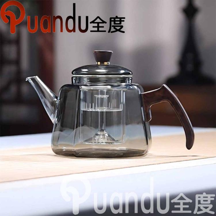 Quandu 全度 中式大容量耐热高硼硅加厚玻璃茶水分离壶 1500ml 68元