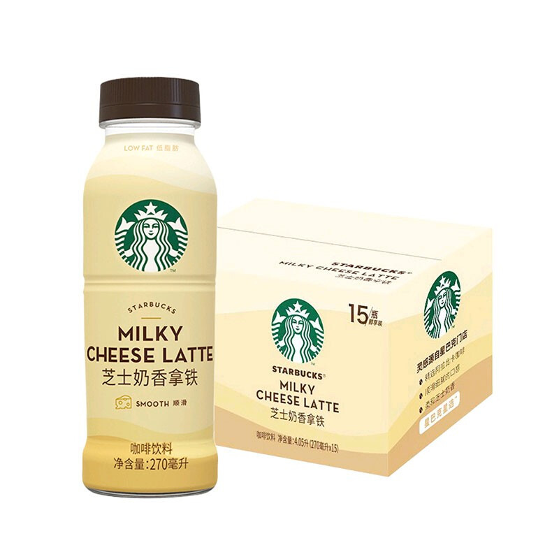 88VIP：STARBUCKS 星巴克 星选芝士奶香拿铁咖啡 奶香味 270ml*15瓶 87.3元（需用券