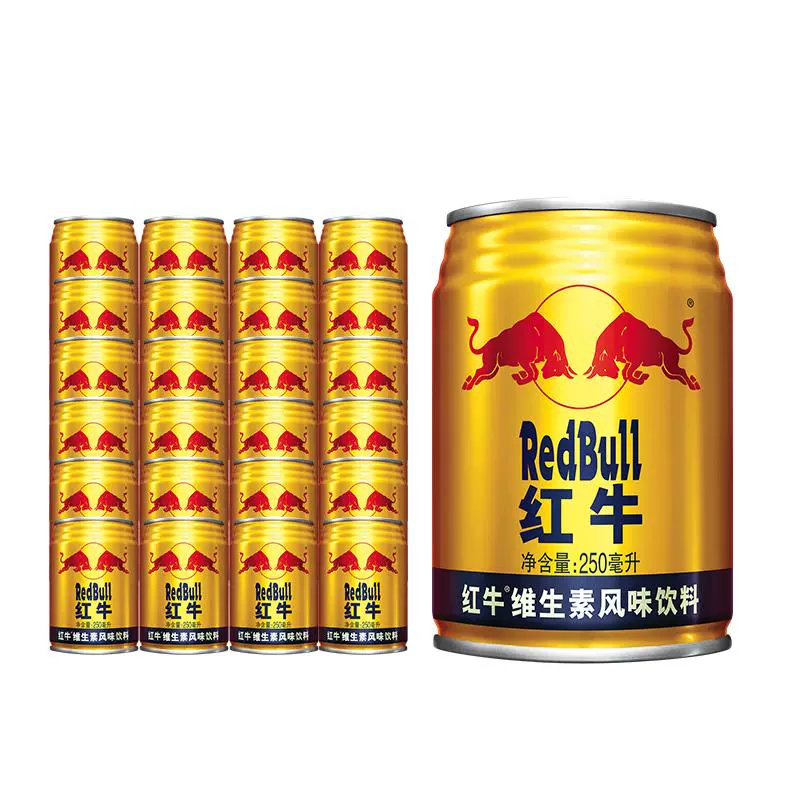 Red Bull 红牛 维生素风味饮料250ml*24罐+赠红牛维生素能量饮料325ml*6罐（口味