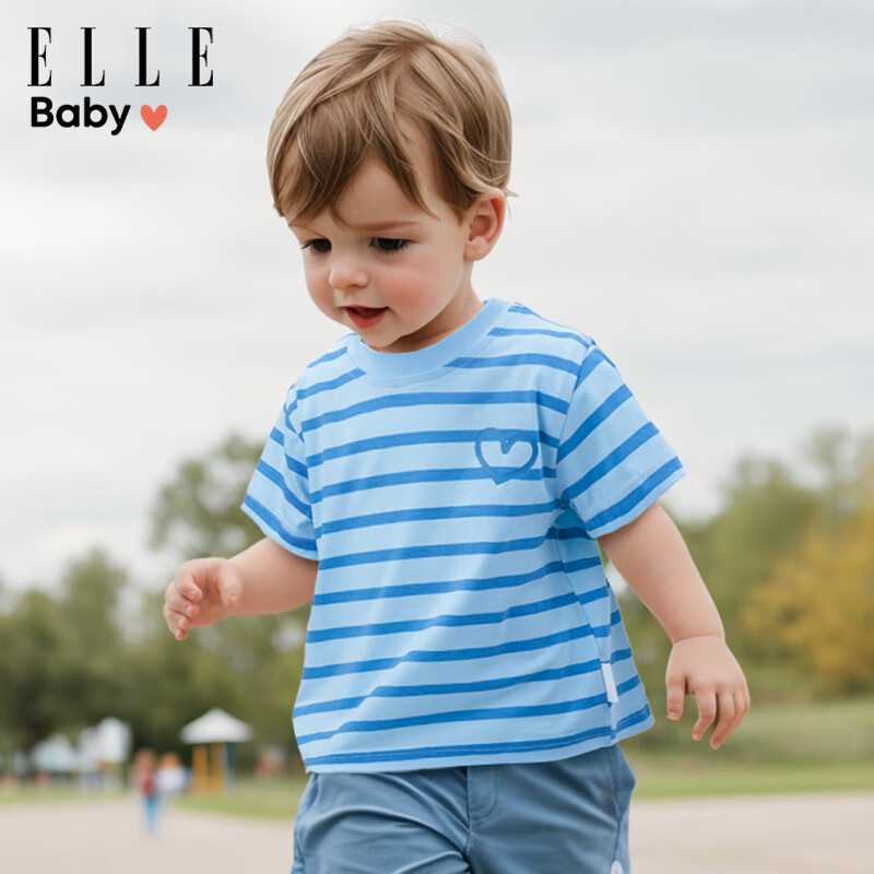 ELLE BABY 儿童T恤条纹棉透气 ￥11.8