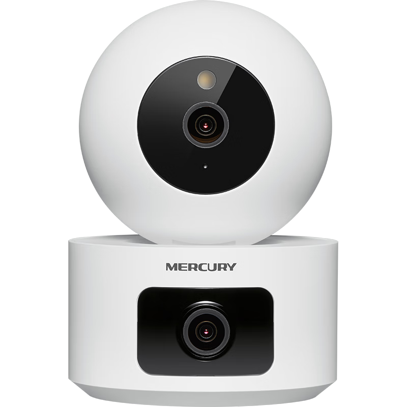 水星（MERCURY）双摄1000万3K摄像头家用监控器360度全景无线 148元plus会员价141.