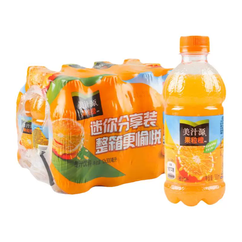 可口可乐 美汁源果粒橙300ml*12瓶装橙汁果汁橙子饮品网红饮料休闲 ￥25.7