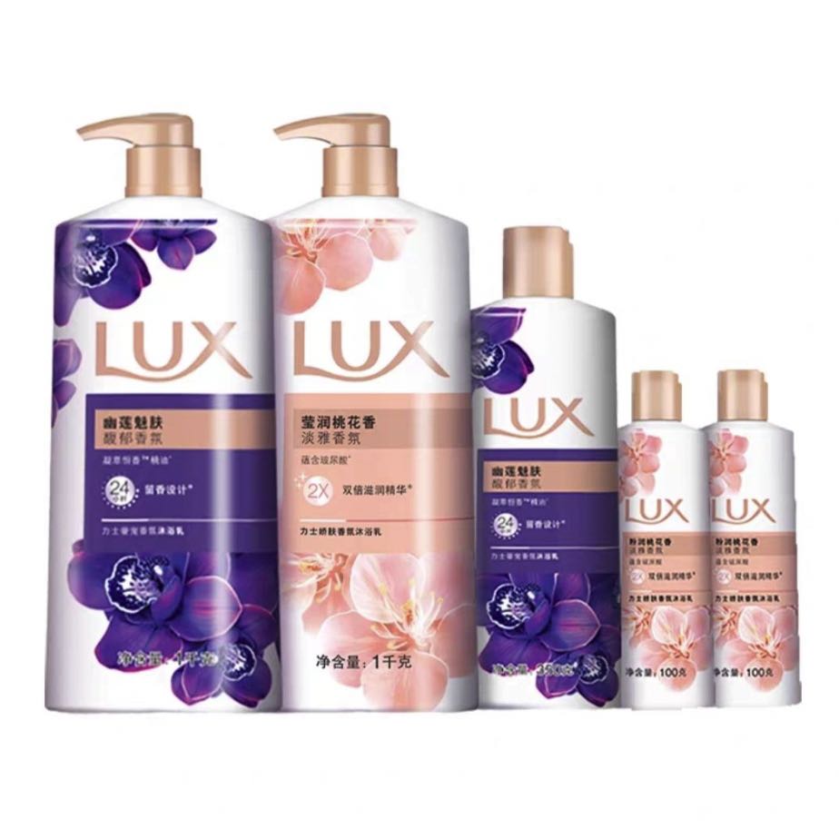 88VIP：LUX 力士 香氛沐浴露组合（幽莲1kg+350g+桃花1kg+100g*2） 41.18元（需买2件