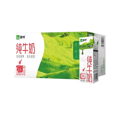 MENGNIU 蒙牛 纯牛奶 全脂 200ml*24盒 30.9元