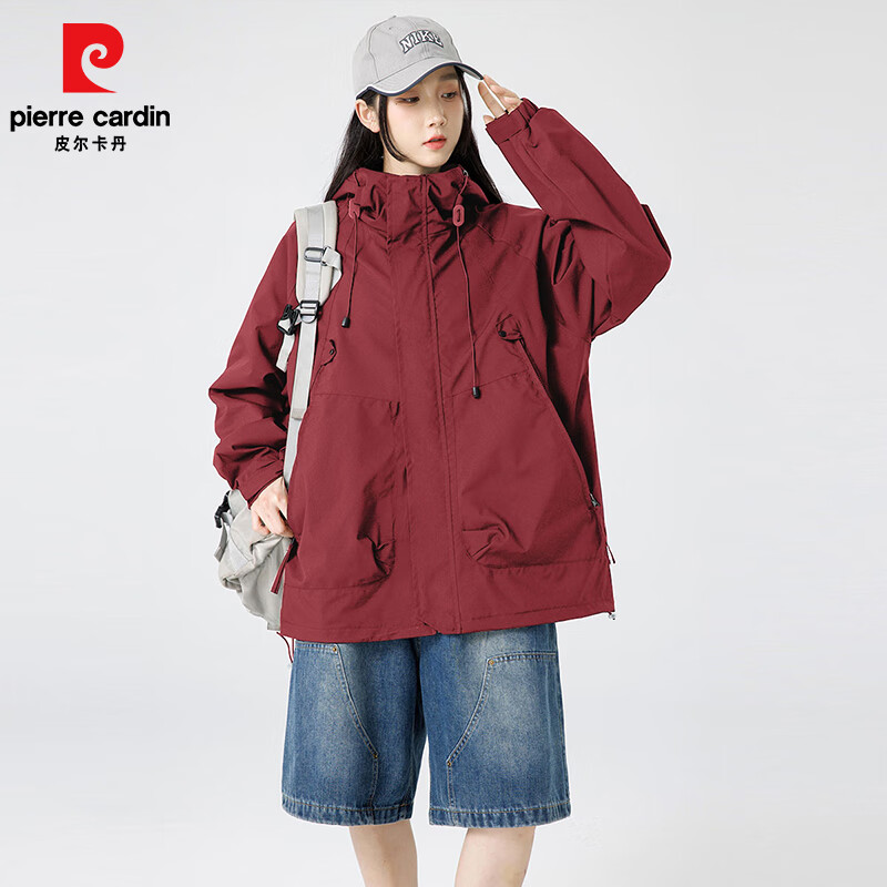 皮尔·卡丹 反季特价 男女款三防冲锋衣外套 QG-J90 59.9元（需用券）