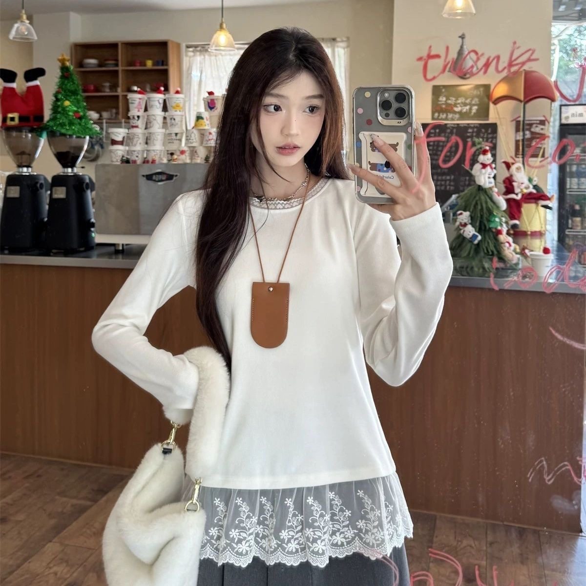 花蕾妮 法式 女士长袖打底衫 578 13.8元