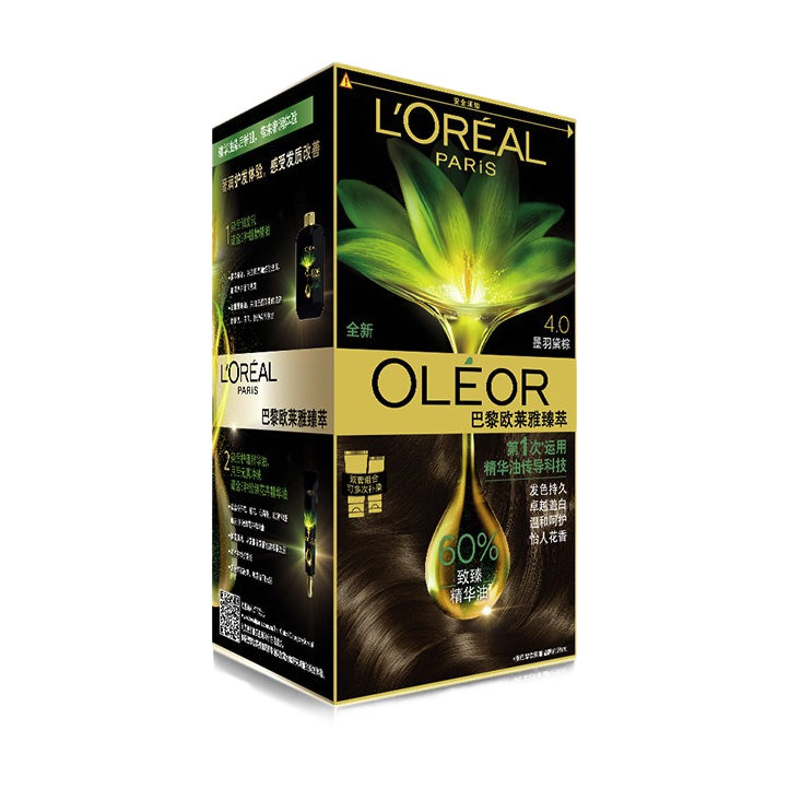 移动端、京东百亿补贴：L'OREAL PARIS 臻萃染发霜 #4.0墨羽黛棕 1盒 51.02元