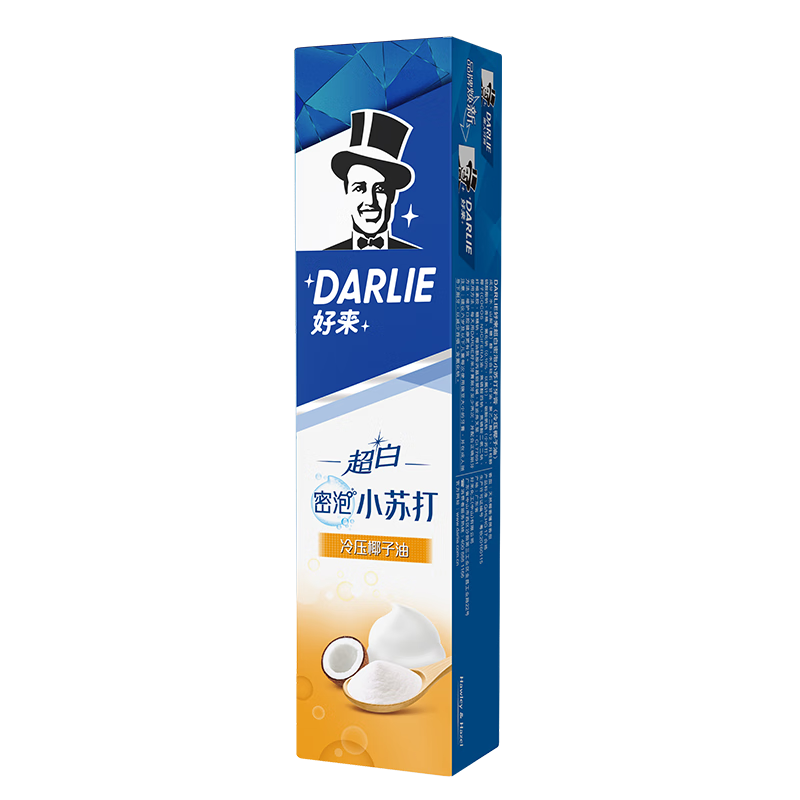 DARLIE好来 99﹪纯度小苏打超白密泡牙膏温和亮白去牙渍190g 7.9元（需换购）