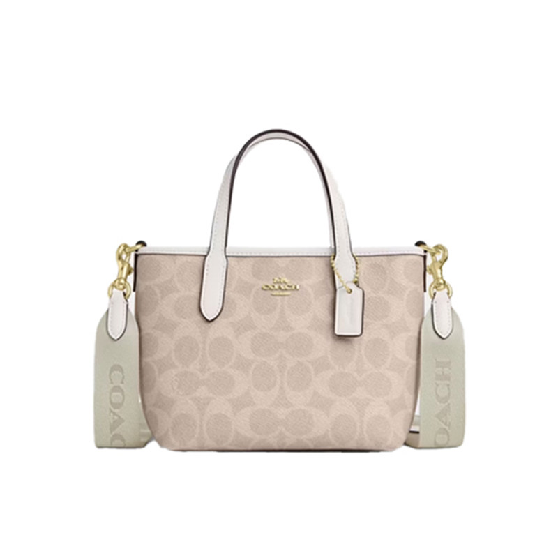 移动端：COACH 【七夕礼物】mini city经典老花托特包一包多用通勤女包 CW032IMXD