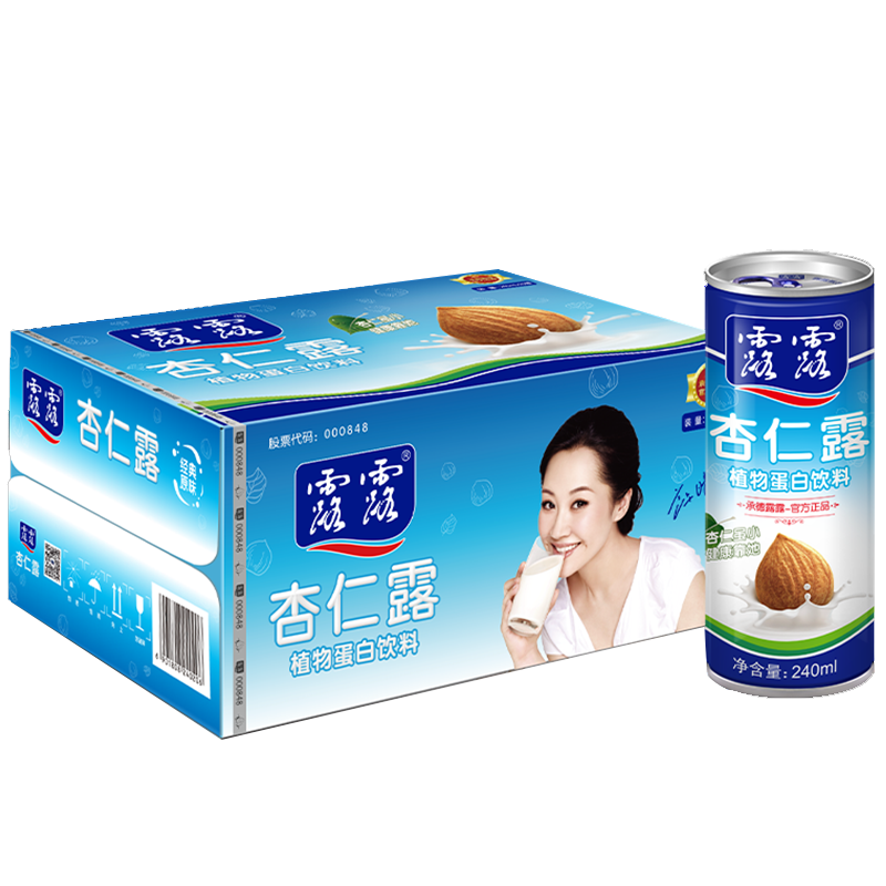再降价、PLUS会员：露露 杏仁露经典款 罐装原味蛋白质饮料 240ml 20罐 61.4元