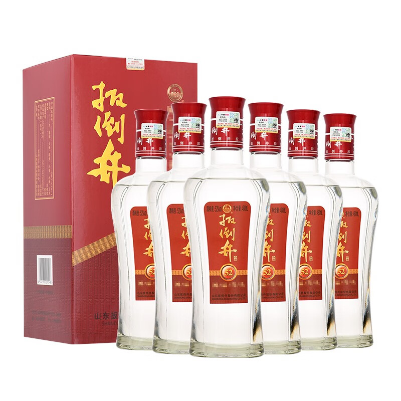 PLUS会员:扳倒井 纯粮酿造高度白酒52度 480mL*6瓶+赠52度窖藏500mL*4瓶 177.51元包