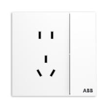 ABB 盈致系列 白色 五孔带开关 11.6元（需买5件，共58元，双重优惠）