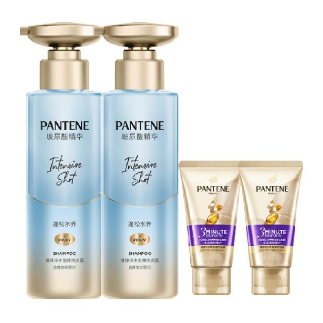 PANTENE 潘婷 洗发水深水泡弹洗发露清润型300g*2+3分钟护发素40ml*2 78.28元（需