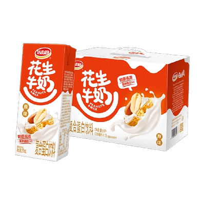 达利园 花生牛奶 原味早餐奶饮料 整箱 植物蛋白 250ml*12盒 17.62元+2.33元淘金