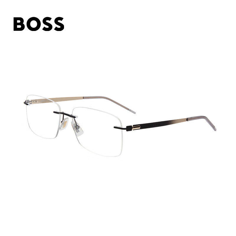 HUGO BOSS 光学眼镜架男女款无框镜框1305F I46+佳锐防蓝光1.591（600度内） 799.2元