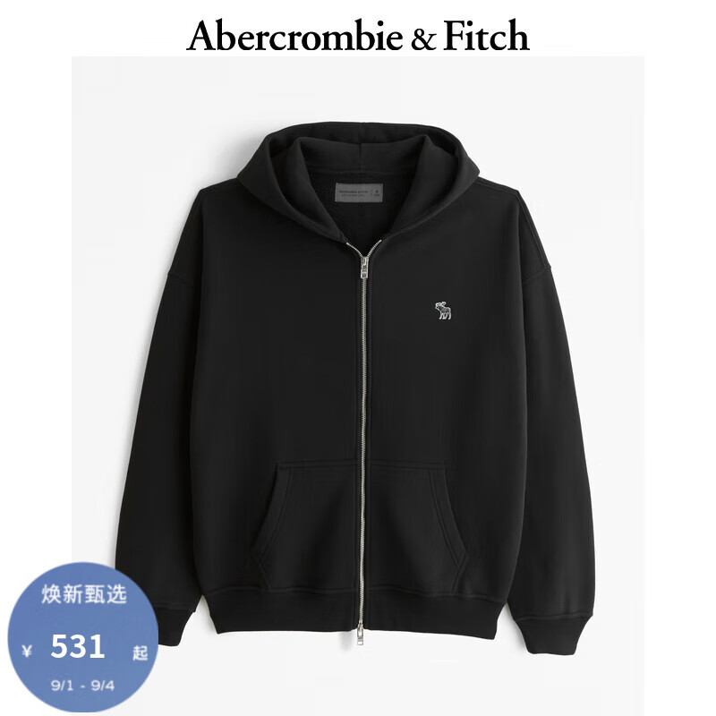 Abercrombie & Fitch 男士抓绒全拉链连帽卫衣 KI122-4257 298.89元