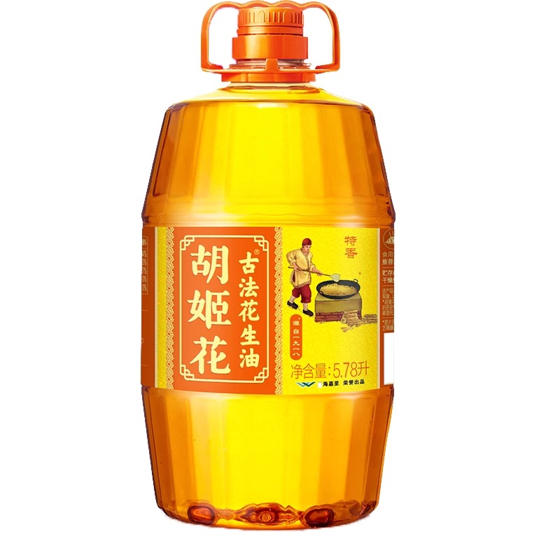 胡姬花 古法花生油5.78L+古法小榨400ml组合 食用油家用炒菜烘焙 129.9元