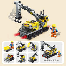 ZHENGBO 正博 积木兼容拼装颗粒坦克模型消防队工程车汽车飞机男孩玩具儿童