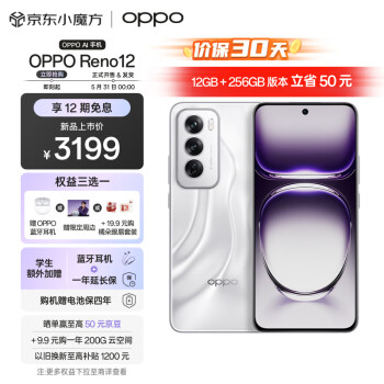 OPPO Reno12 5G手机 16GB+512GB 千禧银 ￥3199