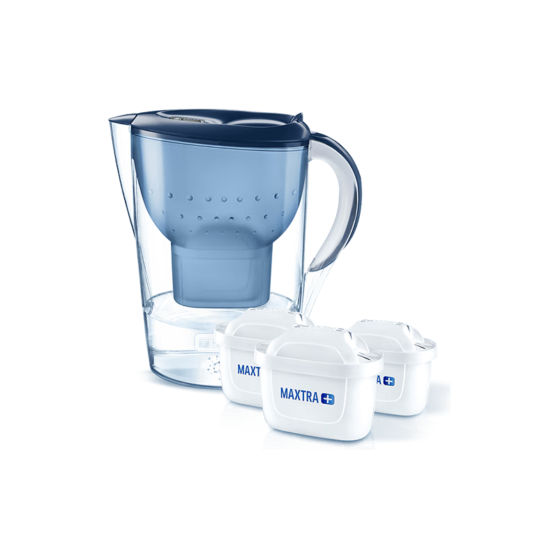 碧然德（BRITA）滤水壶 Marella海洋系列3.5L蓝色1壶4芯套装 自来水过滤器 净水