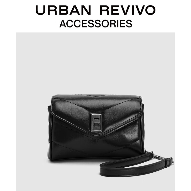 URBAN REVIVO 秋冬新款 女士简约绗缝单肩斜挎包 UAWB30289 109元