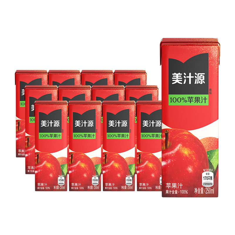 88VIP：Coca-Cola 可口可乐 美汁源100%苹果汁250ml*12 33.16元（需用券）