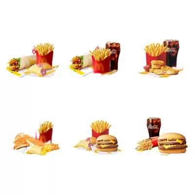 【百补】麦当劳三件套6选1单人餐优惠汉堡鸡排薯条可乐通用兑换券 16.2元