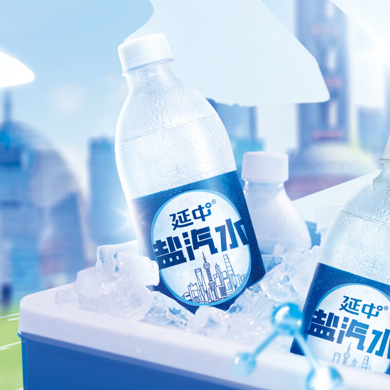 延中 经典原味盐汽水 饮料 600ml*20瓶 整箱塑膜包装 25元 - 线报酷