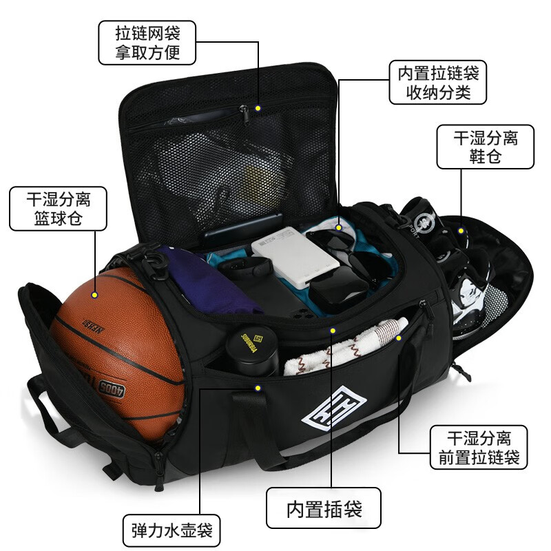 SUBURBIA 思博亚 篮球包专业运动包干湿分离大容量独立鞋球仓双肩背包训练包